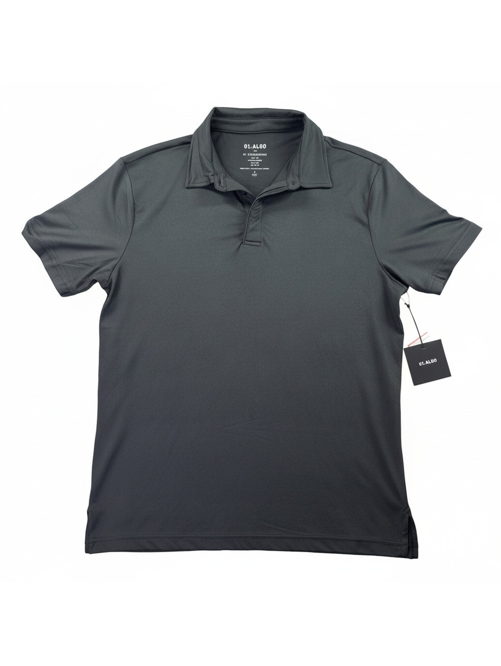 01.Algo Mens Performance Polo in Black Medium